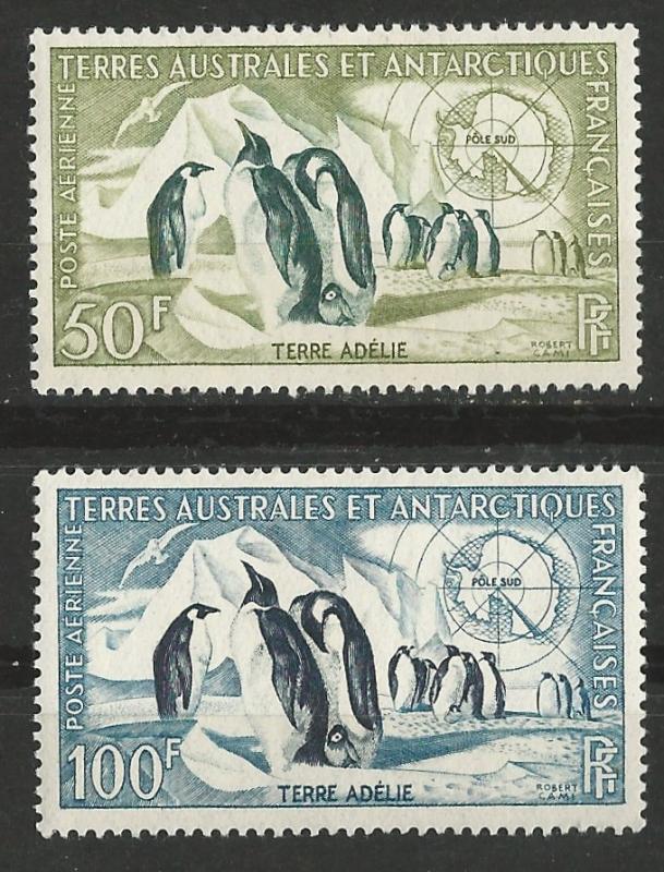 French Southern & Antarctic # C1-2  Emperor Penguins (2)  VLH Unused