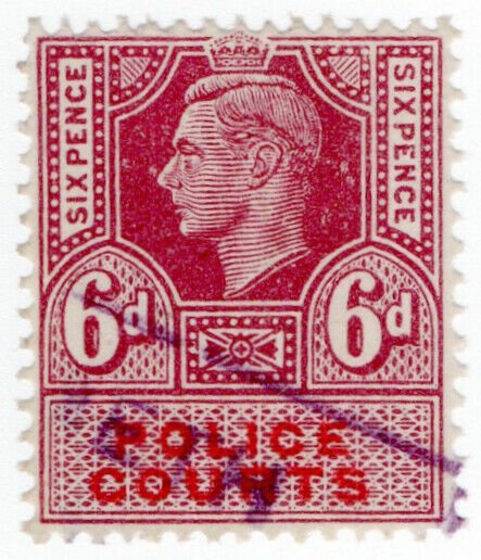 (I.B) George VI Revenue : Police Courts 6d