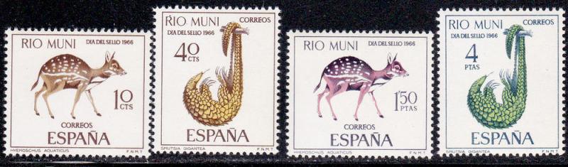 Rio Muni # 59-62, Chevrotain & Pangolin, Mint NH, 1/2 Cat.