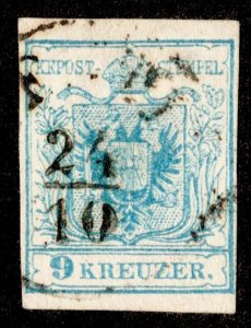 Austria Scott 5 Used with small thin.