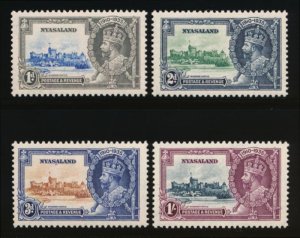 NYASALAND 47-50 MINT F-VF HINGED 1935 SILVER JUBILEE KGV