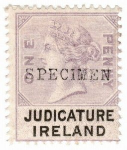 (I.B) QV Revenue : Judicature Ireland 1d (1878) specimen