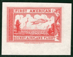 USA AVIATION Local Stamp *ROCKET AIRPLANE* First American Flight Mint MNG SBW65