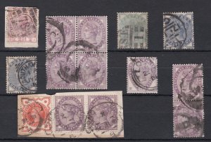 Great Britain Queen Victoria Used Selection x8 Inc Block Of 4