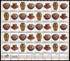 US Stamps # 1706-9 Full Error Sheet Of 40 Horizontal Ink Streaks