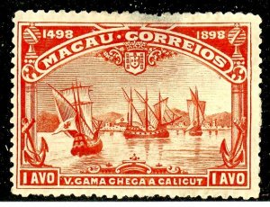 Macao, Scott #68, Unused, Hinged, with thin on top
