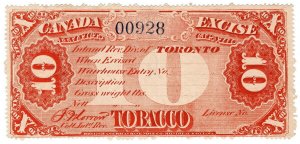 (I.B) Canada Revenue : Tobacco Excise Seal (Toronto)