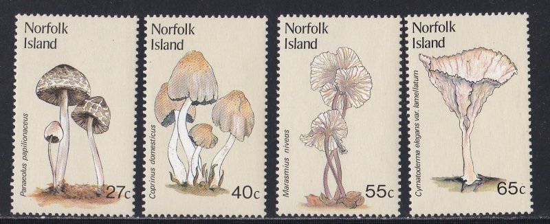 Norfolk Island, # 306-309, Mushrooms, Mint NH, 1/2 Cat.