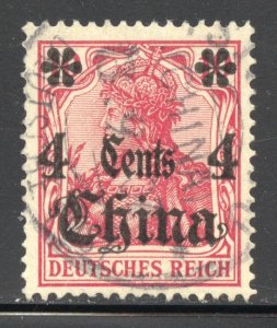 Germany-Offices in China Scott 39 Used H - 1905 4c on 10pf Surcharge - SCV $1.60