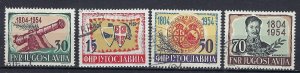 Yugoslavia 411-14 CTO 1954 set (ak1016)