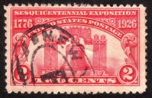 1926, US 2c, Liberty Bell, Used, Sc 627