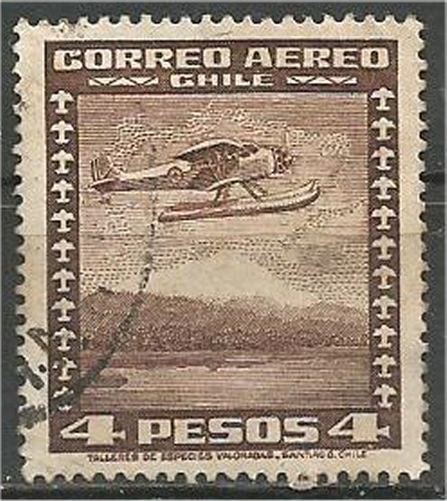 CHILE, 1935  used 4p ,Airplane Scott C42