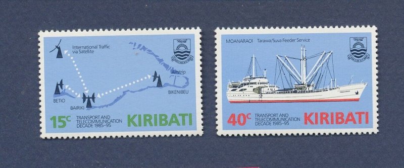 KIRIBATI - Scott 468-469 - MNH - maps, ships - 1987