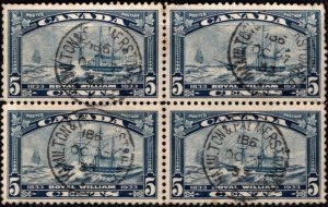 1932 Canada Scott #- 204 5 Cents Steamship Royal William Block/4 Used