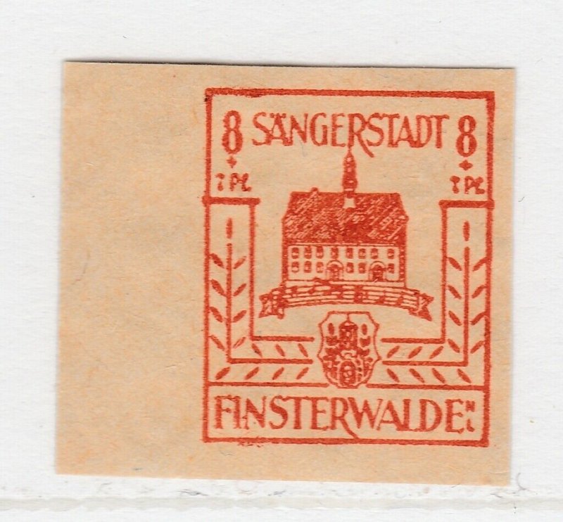 Finsterwalde WWII Germany World War II Local Stamp 1946 8+7pf MNH** A20P4F180