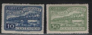 URUGUAY  566-567  MINT HINGED SET