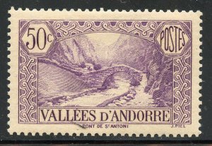 Andorra,  French # 38,  Mint Hinge Remain.