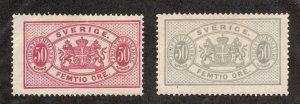 Sweden - Sc# O23 & O24 MH - Perf 13             /              Lot 0324255