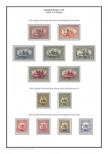 Territory of New Guinea 1914-1939 PDF (DIGITAL)  STAMP ALBUM PAGES 