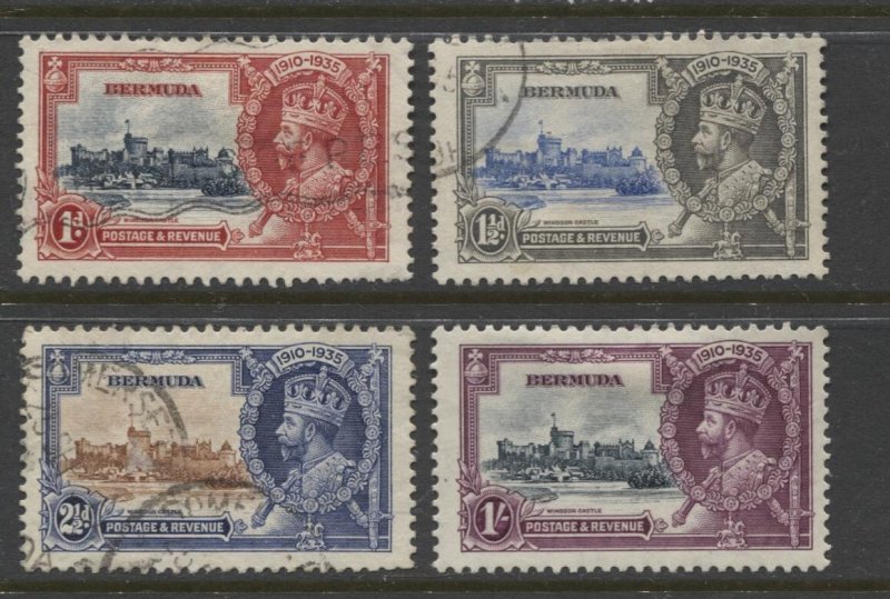 STAMP STATION PERTH Bermuda #100-103 Silver Jubilee Set MH/Used CV$24.00