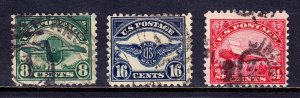 USA — SCOTT C4-C6 — 1923 AIRMAIL SET — USED — SCV $75