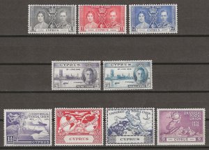 CYPRUS 1937/49 Commemorative Sets MNH