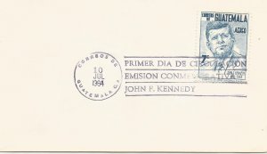 KENNEDY Guatamela single stamp FDC #!