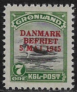 Greenland #21 MNH Stamp - Harp Seal Overprinted