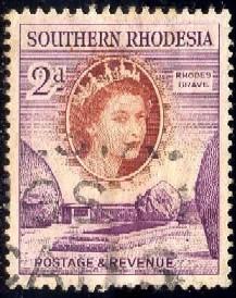 Rhodes Grave, Southern Rhodesia stamp SC#83 used