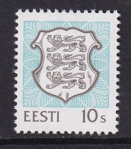 Estonia  #215  MNH  1993  National Arms  10s  greenish blue and grey