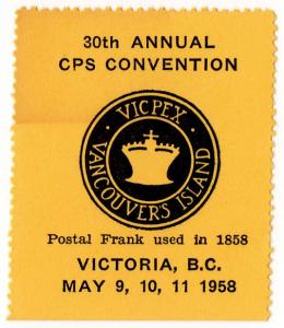 (I.B) Canada Cinderella : Canada Philatelic Society (Victoria 1958)