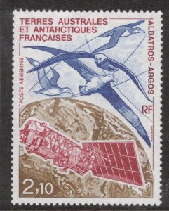 FRENCH ANTARCTIC 1991 Albatross & Satellite; Scott C114, Yvert 115; MNH