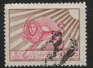 Iran Scott # RA?, used, 2.25 R on telegrams