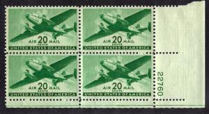 C29 Mint,OG,NH... Plate Block of 4... SCV $9.00