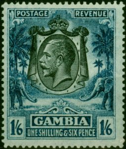 Gambia 1922 1s6d Blue SG135 Fine MM