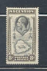 Ascension Sc 29 1934 8 d G V & Map stamp mint