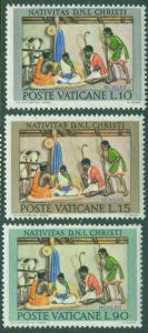 VATICAN Scott 353-5 MNH** 1962 Christmas Nativity set CV$.70