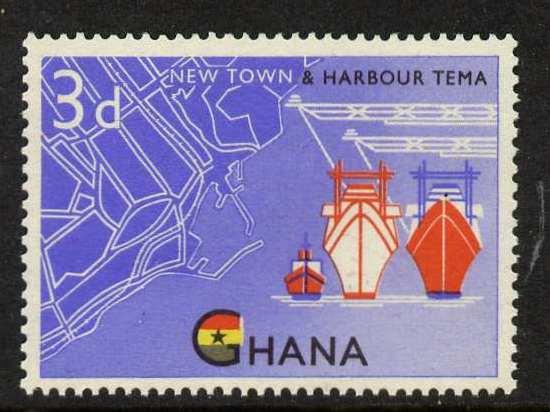 Ghana 110 MNH - MAP, SHIPS