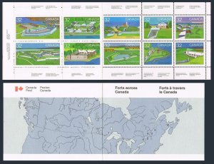 Canada 983-992a booklet, MNH. Michel 877-886 MH 92. Forts across Canada, 1983.