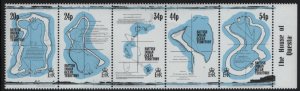 BIOT 1994 MNH Sc 147 18th Century Maps and Charts Strip of 5