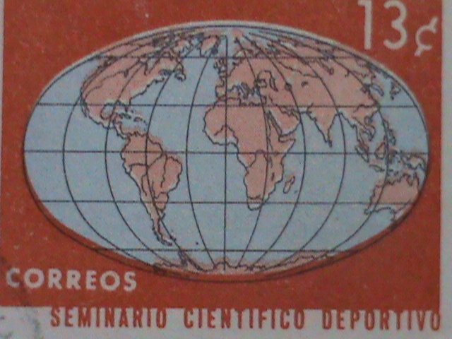 ​CUBA-MAP OF CUBA ON VERY OLD CUBA USED STAMP-VERY FINE PLEASE WATCH CAREFULLY