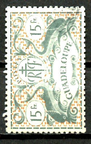GUADELOUPE, yr.1945: DOLPHINS, #185    ,U