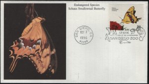 US    3105f     FDC     BUTTERFLY    , MYSTIC,   CACHET,