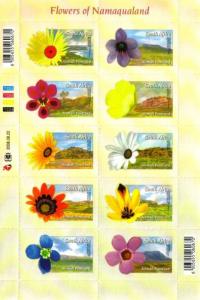 South Africa - 2008 Namaqualand Flowers Sheet MNH SG 1669a