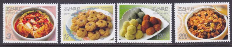 North Korea 4620-23 MNH 2006 Korean Cuisine Complete Set of 4