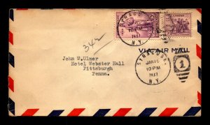 SC# 777 & 732 on 1937 Airmail Cover - L18269