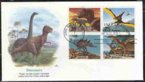 USA FDC PREHISTORIC ANIMALS, T REX, DINOSAURS AAD8387