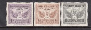 Salvador #C122 - #C124 VF/NH Set