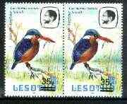 Lesotho 1986-88 Malachite Kingfisher Provisional 35s on 2...