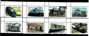 Uganda 2000 - TRAINS OF AFRICA - Set of 8 - MNH